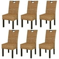 thumbnail image 1 of vidaXL Dining Chair 6 pcs Kubu Rattan Mango Wood, 1 of 9