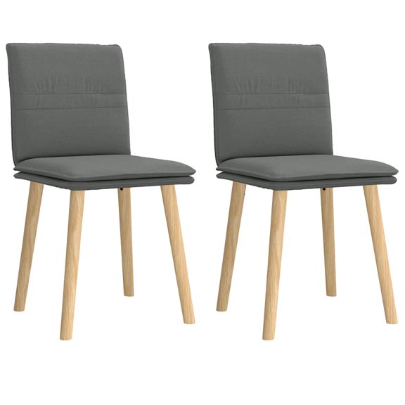 vidaXL Dining Chair Set of 2 Dark Grey