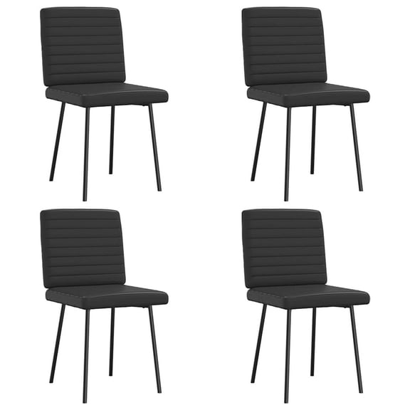vidaXL Dining Chair Set of 4 Black