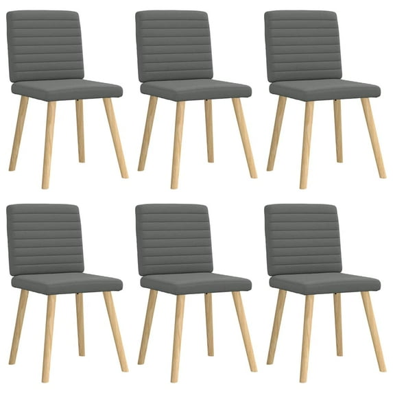 vidaXL Dining Chair Set of 6 Dark Grey