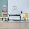 thumbnail image 1 of vidaXL Dining Chairs 2 pcs Yellow Fabric, 1 of 75