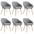 thumbnail image 1 of vidaXL Dining Chairs 4 pcs Black Fabric, 1 of 40