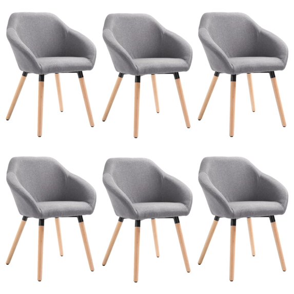 vidaXL Dining Chairs 4 pcs Black Fabric