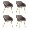 thumbnail image 1 of vidaXL Dining Chairs 4 pcs Black Fabric, 1 of 40