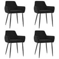 thumbnail image 1 of vidaXL Dining Chairs 4 pcs Black Velvet, 1 of 5