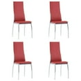 thumbnail image 1 of vidaXL Dining Chairs 4 pcs Red Faux Leather, 1 of 3