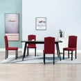thumbnail image 1 of vidaXL Dining Chairs 4 pcs Wine Red Fabric, 1 of 75
