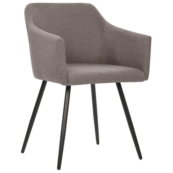 vidaXL Dining Chairs Upholstered Chair with Metal Legs for Living Room Fabric