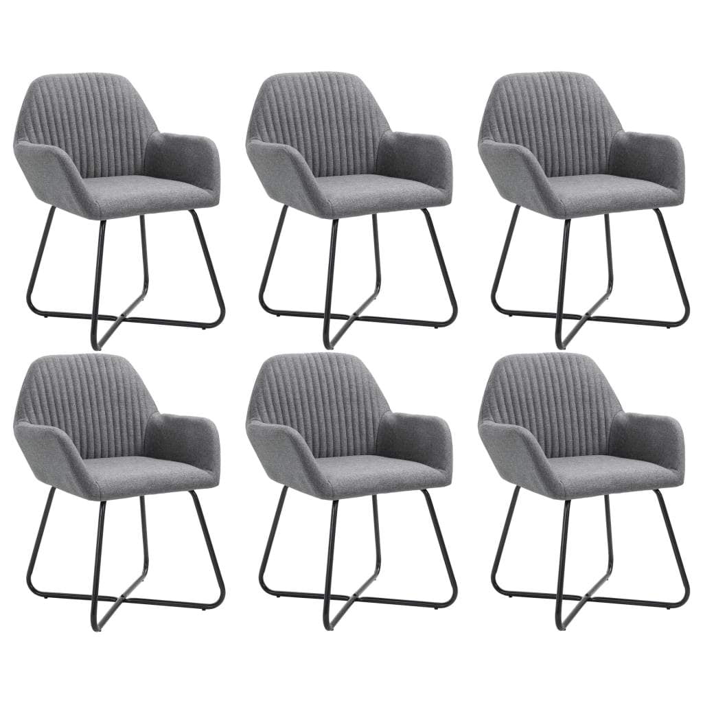 Dark Gray Leather Upholstered Arm Chair with Metal Legs