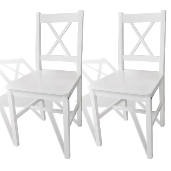 vidaXL Dining Chairs Accent Chair with Curved Slat Back for Kitchen Pinewood