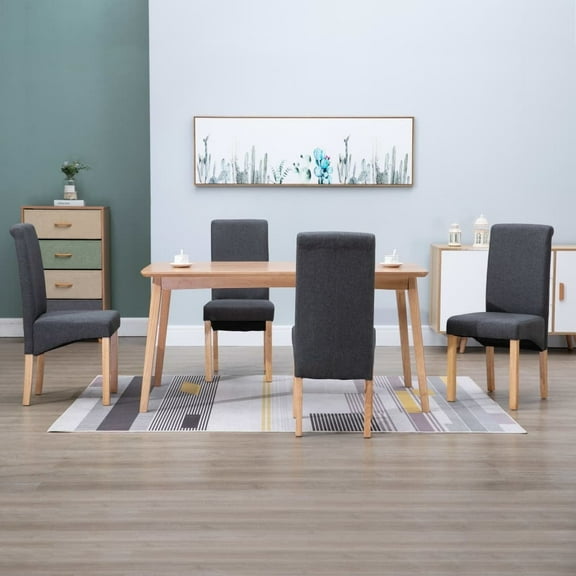 vidaXL Dining Chairs Accent Upholstered Side Chair with Wood Frame Fabric
