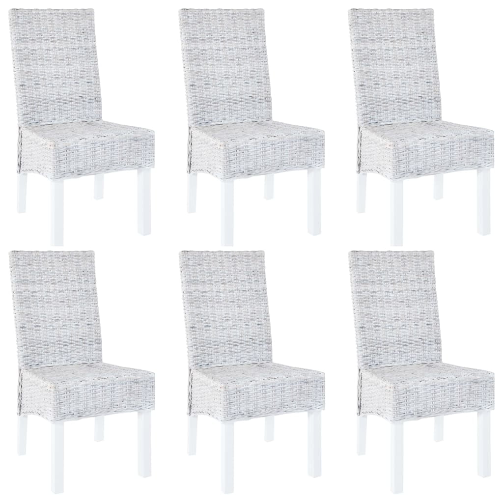 vidaXL Kubu Rattan and Mango Wood Dining Chairs