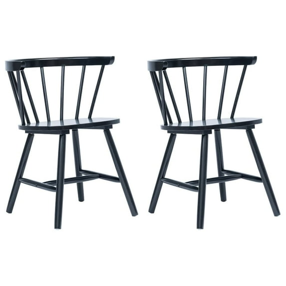 vidaXL Dining Chairs Side Chair for Dining Room 2 Pcs White Solid Wood Rubber