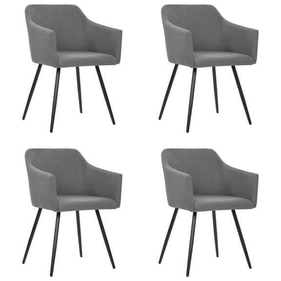 vidaXL Dining Chairs Upholstered Chair with Metal Legs for Living Room Fabric