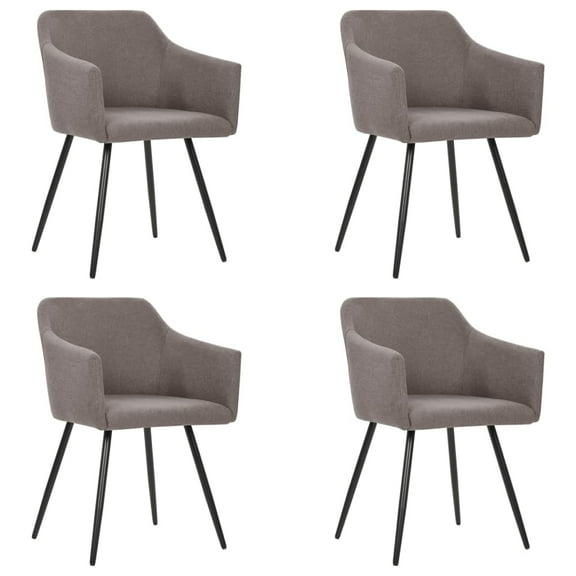vidaXL Dining Chairs Upholstered Chair with Metal Legs for Living Room Fabric