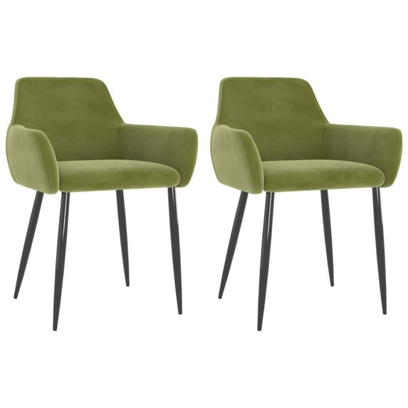 vidaXL Dining Chairs Upholstered Chair with Metal Legs for Living Room Velvet