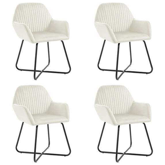 vidaXL Dining Chairs Upholstered Chair with Metal Legs for Living Room Velvet