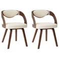 thumbnail image 1 of vidaXL Dining Chairs for Kitchen Restaurant 6 Pcs Bent Wood and Faux Leather, 1 of 44
