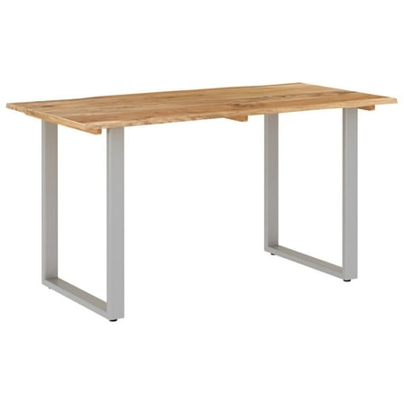 vidaXL Dining Table 43.3"x19.7"x29.9" Solid Wood Acacia