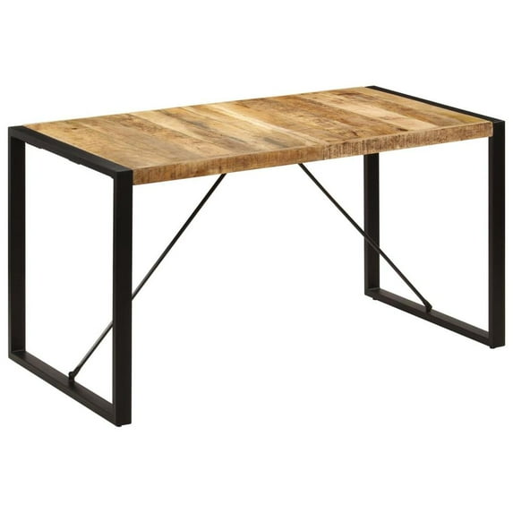 vidaXL Dining Table 55.1"x27.6"x29.5" Solid Mango Wood, 247420