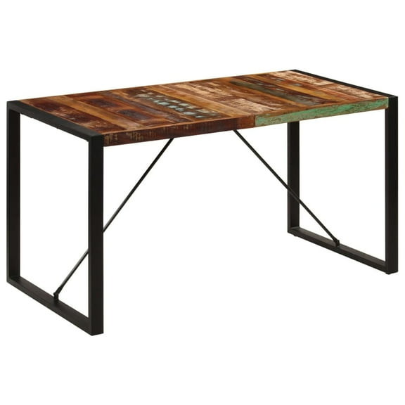 vidaXL Dining Table 55.1"x27.6"x29.5" Solid Sheesham Wood