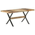 thumbnail image 1 of vidaXL Dining Table 63"x31.5"x29.9" Rough Mango Wood, 1 of 10