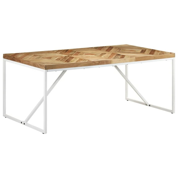 vidaXL Dining Table Kitchen Dining Room Table Solid Acacia and Mango Wood