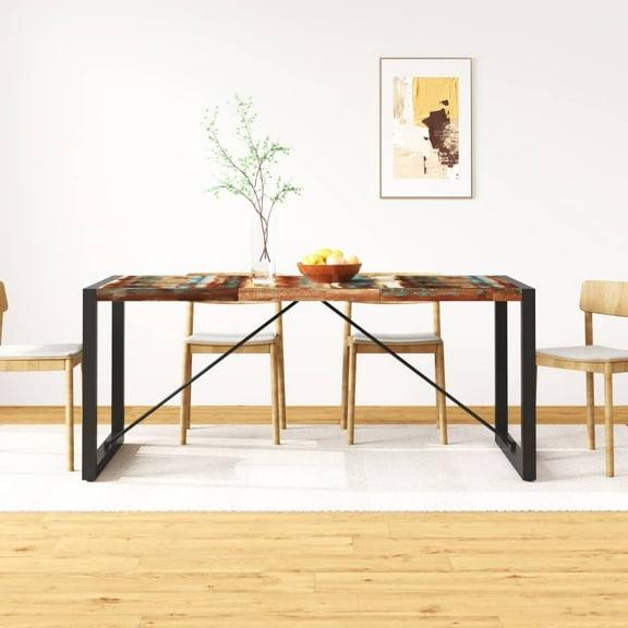 vidaXL Dining Table Kitchen Table Dining Room Table Solid Rough Mango Wood