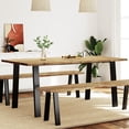 thumbnail image 1 of vidaXL Dining Table Rectangle Dining Table with Wood Legs Solid Wood Acacia, 1 of 8
