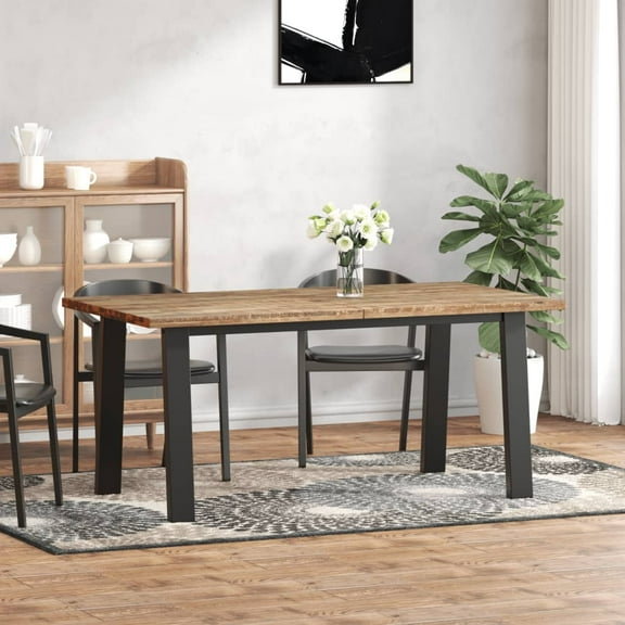 vidaXL Dining Table Solid Acacia Wood 66.9"x35.4"