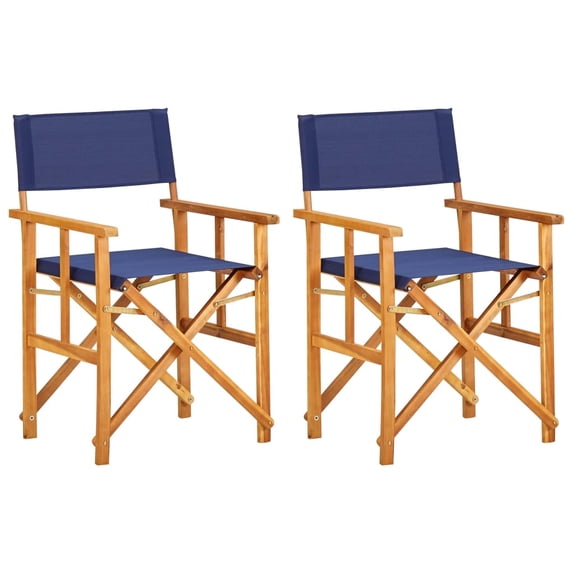 vidaXL Director's Chair Foldable Camping Chair for Outdoor Solid Wood Acacia