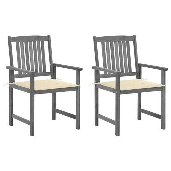 vidaXL Patio Chairs Outdoor Chair with Cushions for Deck Solid Wood Acacia