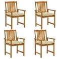 thumbnail image 1 of vidaXL Patio Chairs Outdoor Patio Dining Chair with Cushions Solid Wood Acacia, 1 of 92