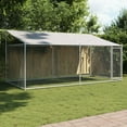 thumbnail image 1 of vidaXL Dog Cage with Roof and Door Gray 13.1'x6.6'x6.6' Galvanized Steel, 1 of 7