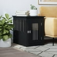 thumbnail image 1 of vidaXL Dog Crate Furniture Black Engineered wood, Steel 17.7x24.4x23.2 in, 1 of 12