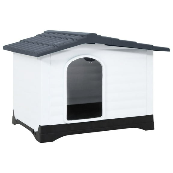 vidaXL Dog House Garden Dog Kennel Small Pet Cage Puppy Shelter Polypropylene
