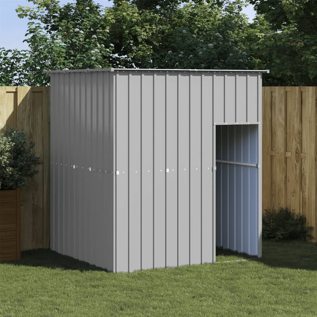 vidaXL Dog House Outdoor Dog Kennel Cage Shelter with Roof Galvanized Steel
