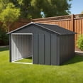 thumbnail image 1 of vidaXL Dog House Outdoor Pet Kennel Puppy Shelter Kennel Galvanized Steel, 1 of 5