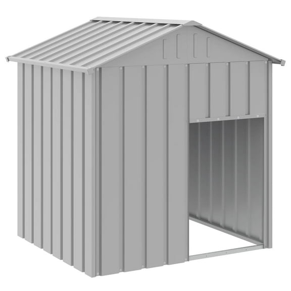 vidaXL Dog House with Roof Outdoor Dog Kennel Animal House Galvanized Steel