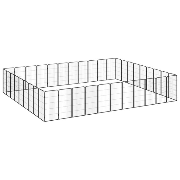 vidaXL Dog Playpen Kennel Dog Cage Puppy Pet Exercise Wire Fence Steel Black