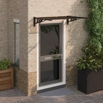 vidaXL Door Canopy Awning Rain Shelter Patio Outdoor Garden Black Polycarbonate
