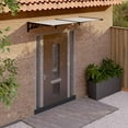 thumbnail image 1 of vidaXL Door Canopy Porch Awning Outdoor Black and Transparent Polycarbonate, 1 of 5