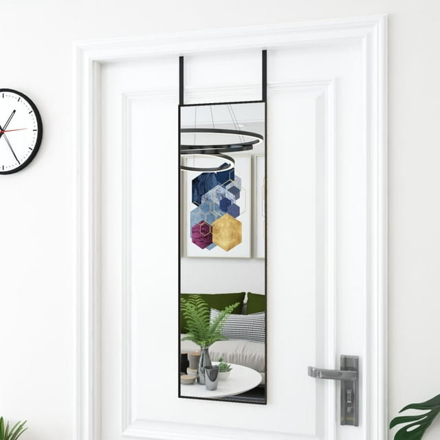 vidaXL Door Mirror Wall Mounted Mirror for Living Room Glass and Aluminum