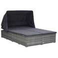 thumbnail image 1 of vidaXL Double Sun Lounger Patio Rattan Wicker Daybed with Cushion Poly Rattan, 1 of 26