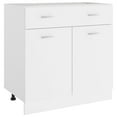 thumbnail image 1 of vidaXL Drawer Bottom Cabinet White Engineered wood Drawer Bottom Cabinet, 1 of 10