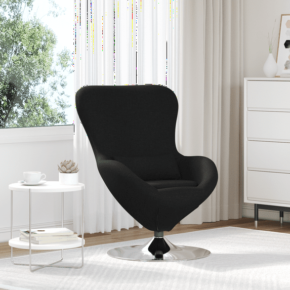 vidaXL Egg Chair Black Fabric