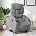 thumbnail image 1 of vidaXL Electric Stand up Massage Recliner Chair Light Gray Fabric, 1 of 9