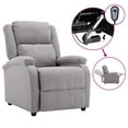 thumbnail image 1 of vidaXL Electric TV Recliner Chair Fabric Reclining Sofa Armchair Multi Colors, 1 of 20