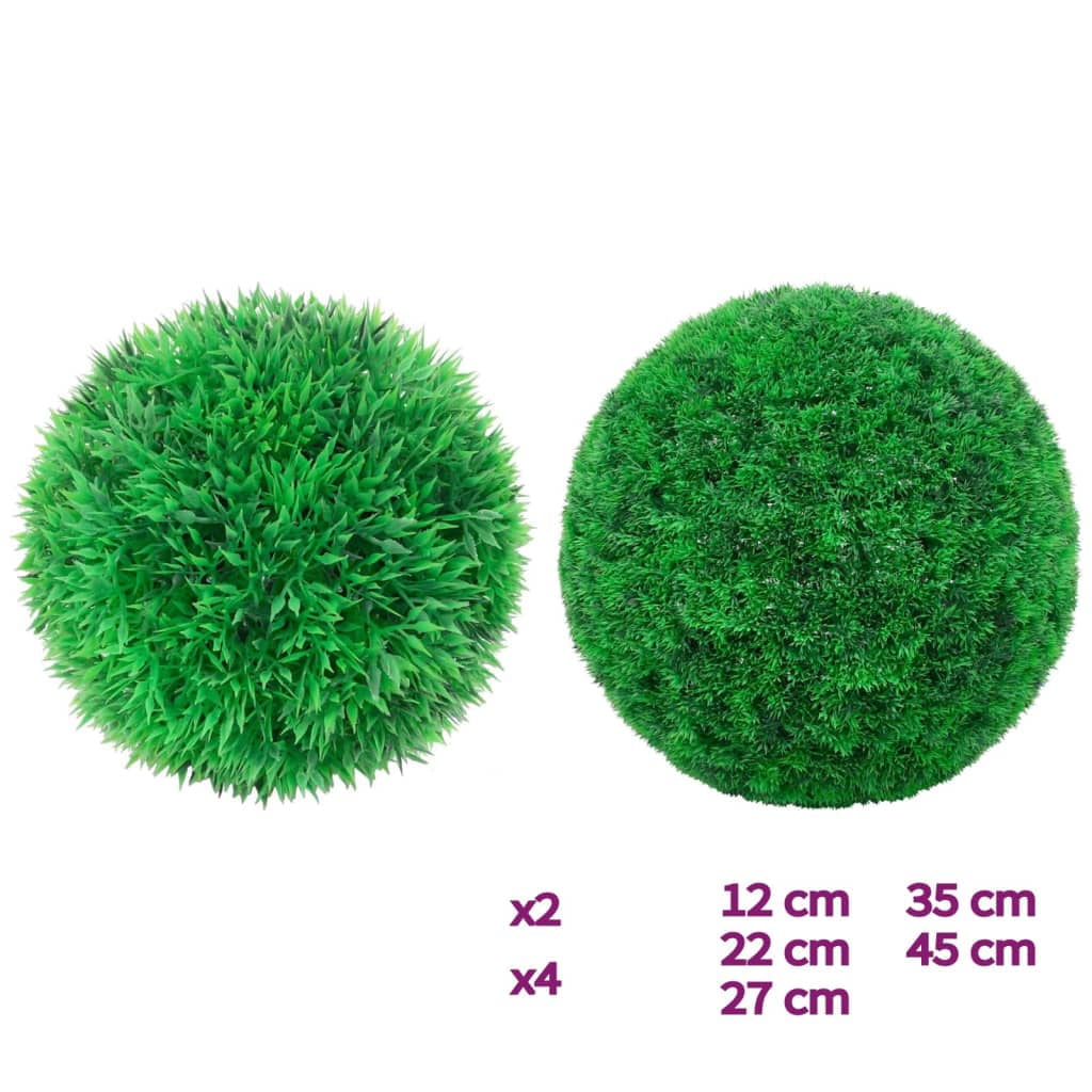Green Plastic Boxwood Topiary with Lights for Outdoor Use