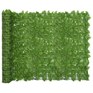 BrylaneHome High Faux Greenery Privacy Screen Fence, Green